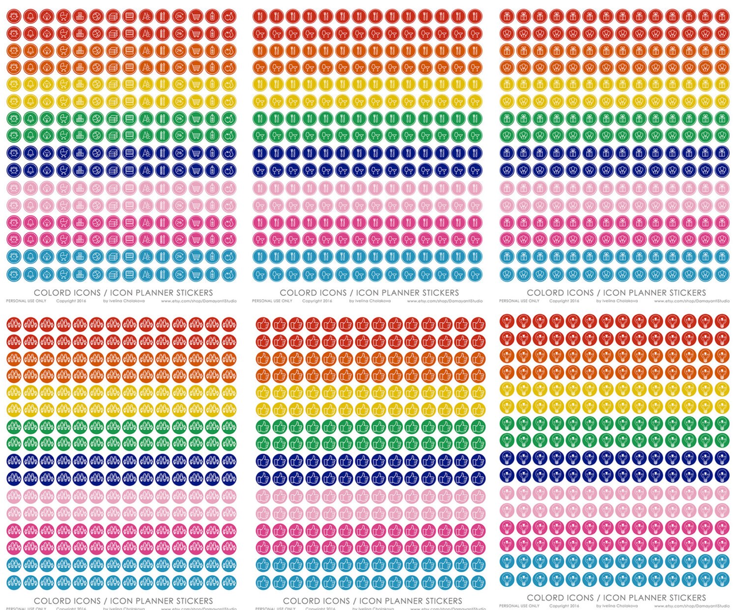 Circle Planner Stickers,planner Stickers, Erin Condren Planner,sticker ...
