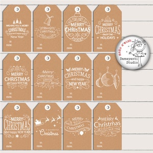 180 Cute Free Printable Christmas Gift Tags