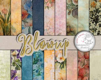 Blowup, handmade digital papers, scrapbook papers, digital art papers, wrap papers, cardmaking papers