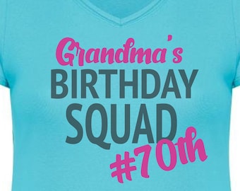 Birthday Squad- Grandma- 50th, 60th, 70th, 80th, 90th- SVG files