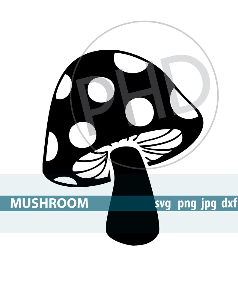 Download Cute Mushroom-cut and print files-svg png jpg dxf | Etsy