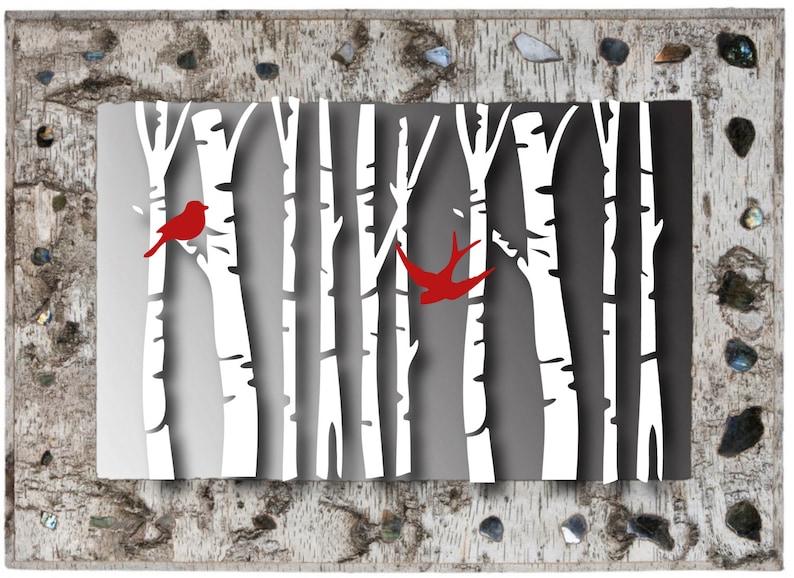 Download Birch trees cut and print files-svg png jpg dxf | Etsy