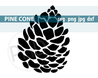 Pine cone-print and cut files-jpg, png, svg, dxf