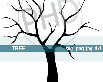 TREE-cut and print files-svg, png, jpg, dxf