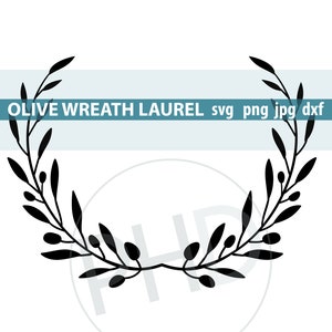 Laurel Heart Wreath SVG Heart Shaped Wreath Frame Silhouette