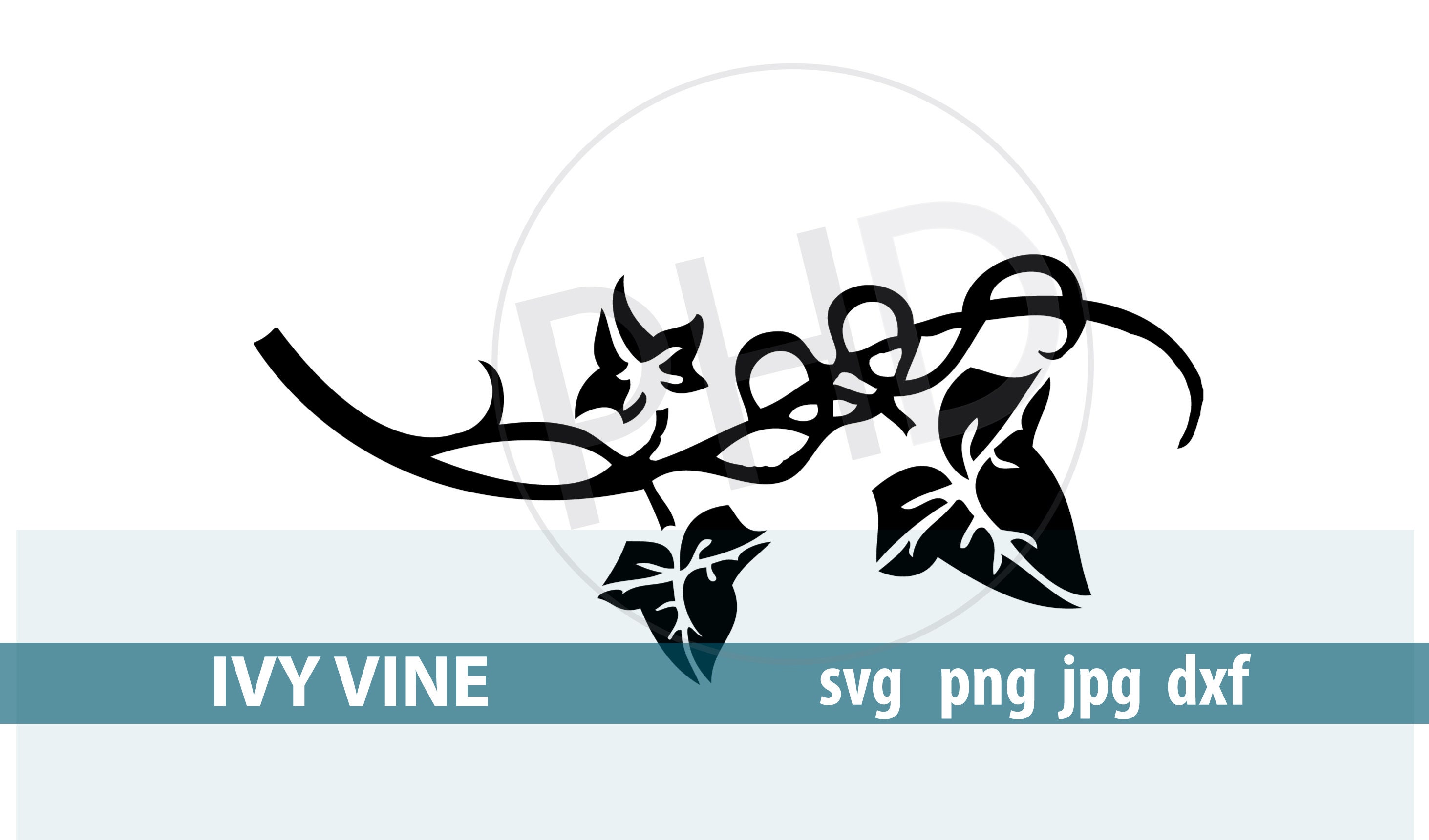 Download IVY LEAF VINE-Cut or print file-Includes svg png and jpg | Etsy
