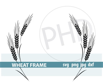 Wheat Frame-cut and print files- jpg, png, svg, and dxf
