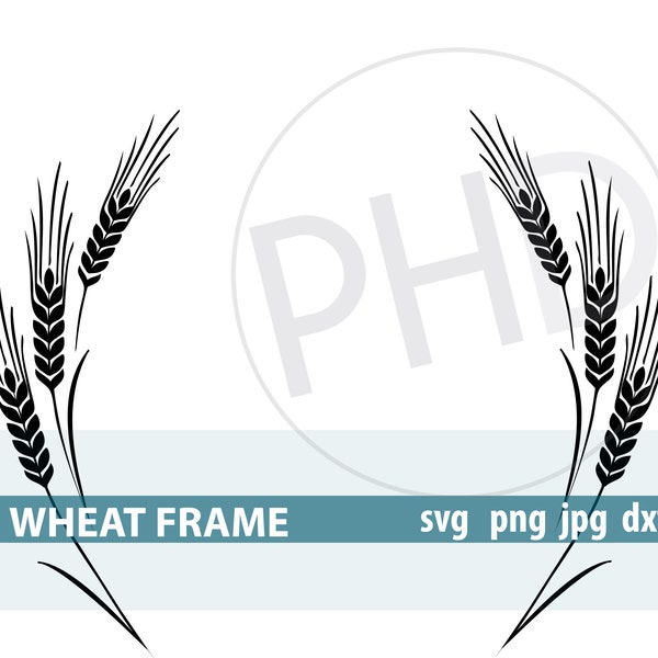 Wheat Frame-cut and print files- jpg, png, svg, and dxf