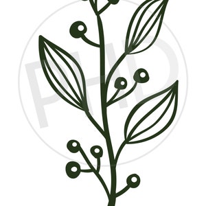 Olive Branches 2 print and cut files svg, png, jpg, dxf image 1