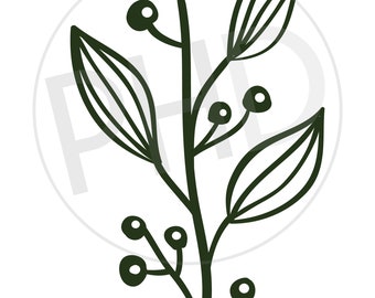 Olive Branches (2) print and cut files- svg, png, jpg, dxf