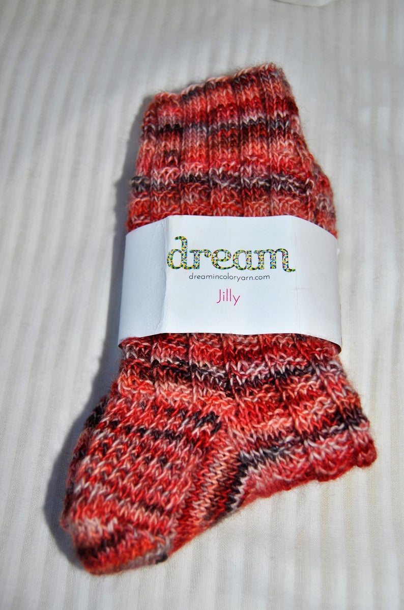 Beautiful handknitted socks in ladder design with a 2 Etsy