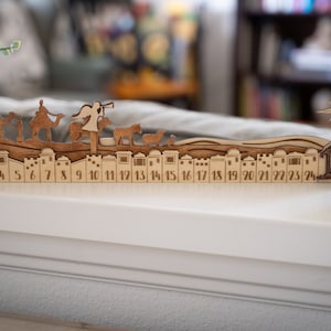 Nativity Advent Calendar, Nativity Scene, Christmas Mantle Decor, Christmas Countdown, Religious Christmas Decor, Nativity Set