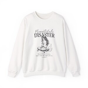 Beautifully Broken Sweatshirt - Ink Sketch & Script Typography
