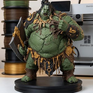 Krazzakh The Unstitching Monster 3MF File — 3D Print Statue for Bambu P1S | Digital Download