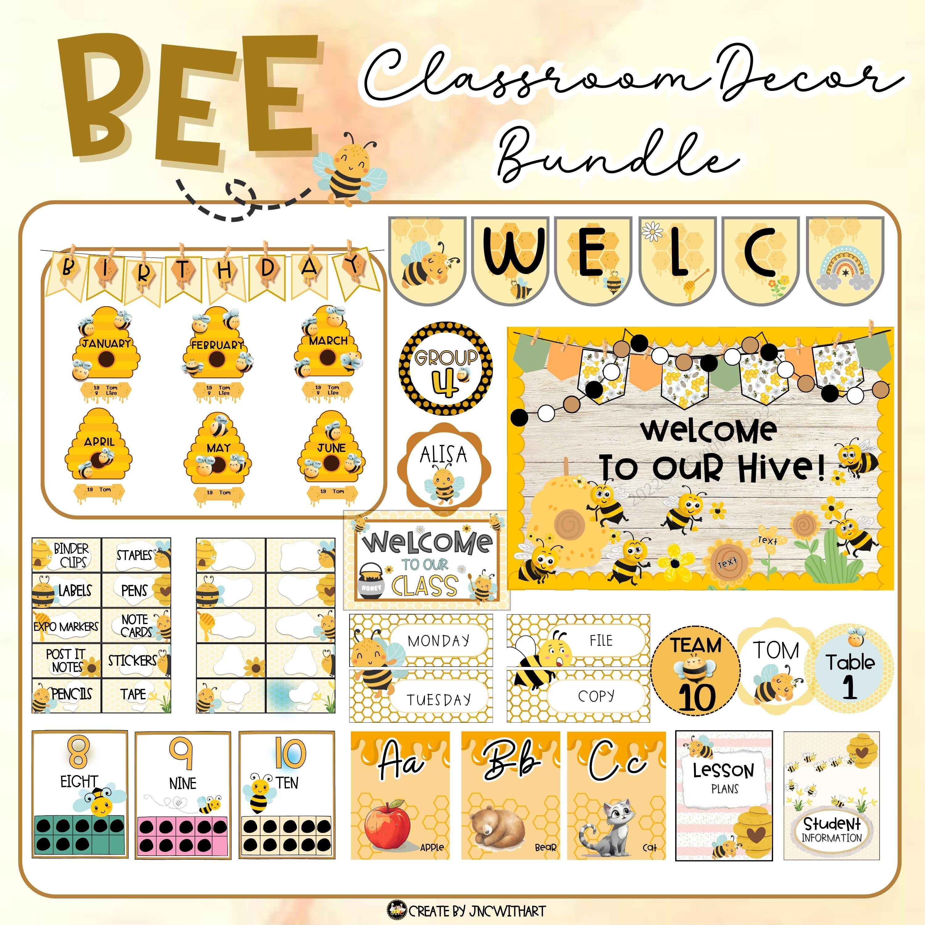 Bee Classroom Decor Bundle | Bee Theme Bulletin Board Kit - Etsy