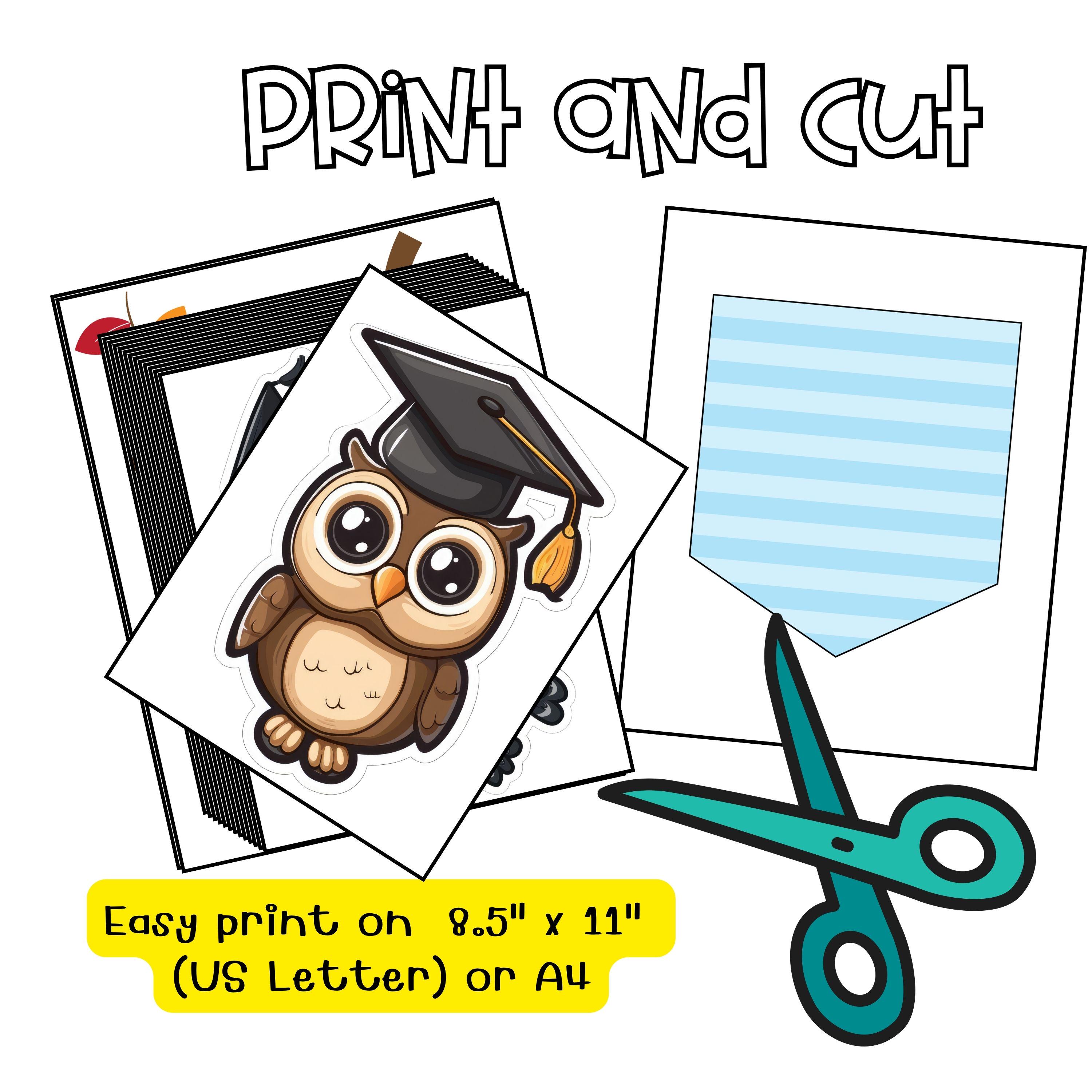 Owl Graduation Bulletin Board Kit | Editable Class of 2026 Decor | End ...