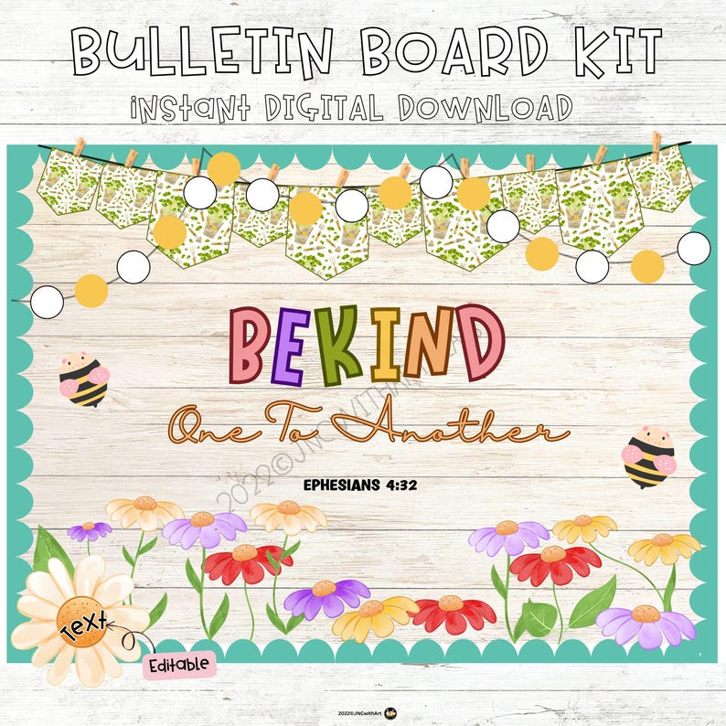 Plant Seeds of Kindness Bulletin Board Kit | Spring Classroom Decor ...