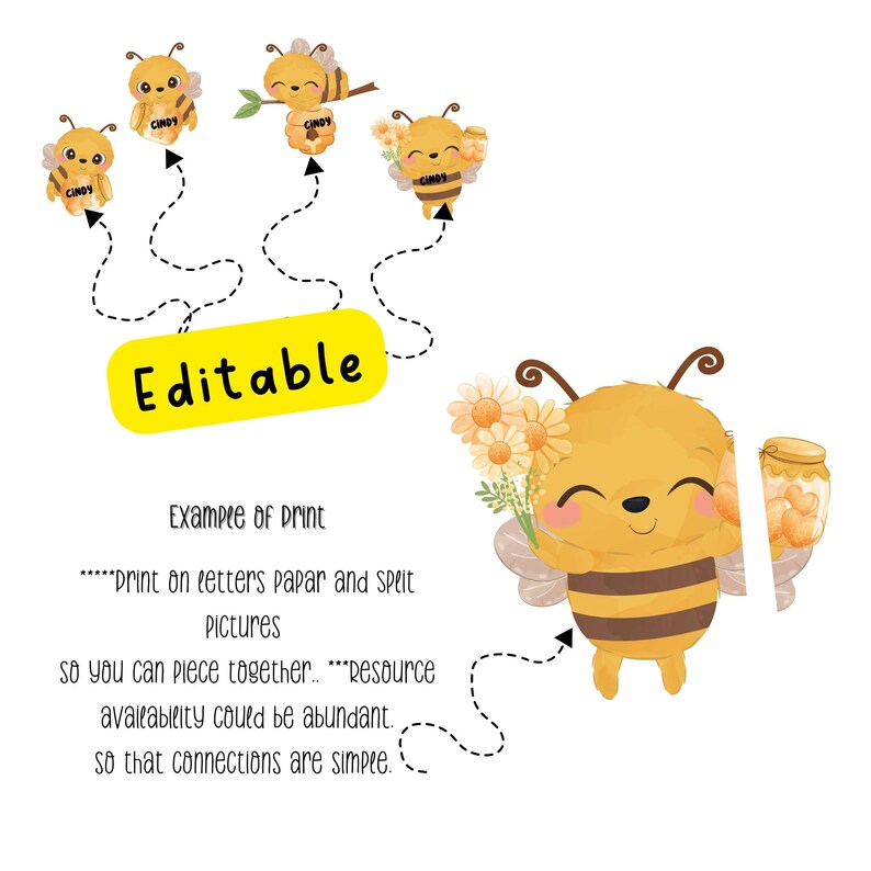 Bee Kind Classroom Bulletin Board Kit | Spring Bee Name Tags | Editable ...
