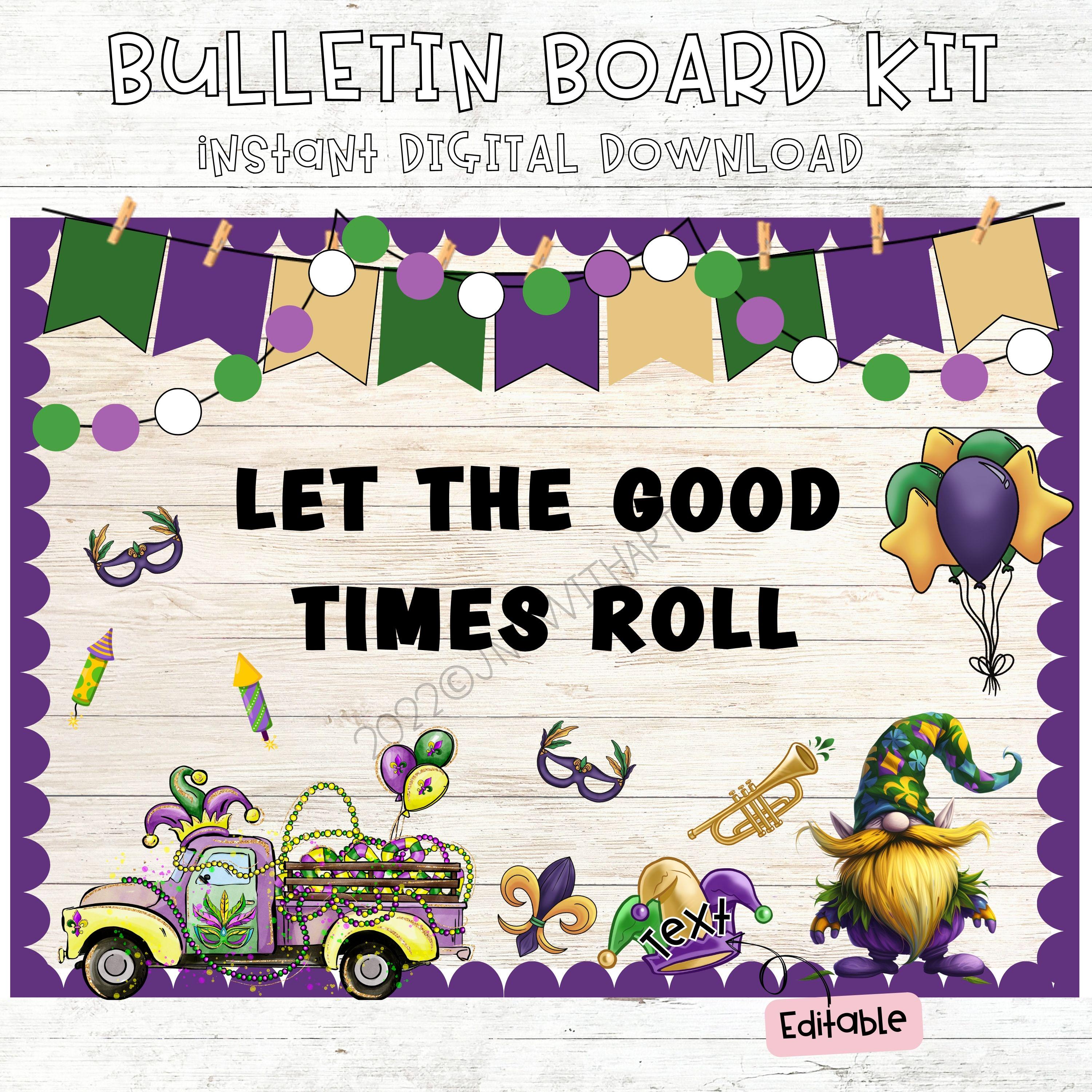 Mardi Gras Bulletin Board Kit | Let the Good Times Roll | Classroom ...