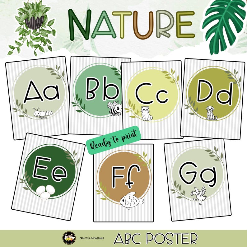 Nature Classroom Decor Bundle | Botanical Bulletin Board Kit | Calm ...