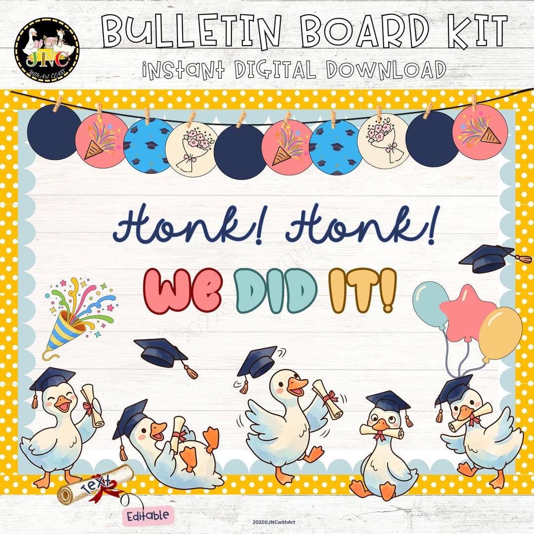 Silly Goose Graduation Bulletin Board Kit | End of Year Decor ...