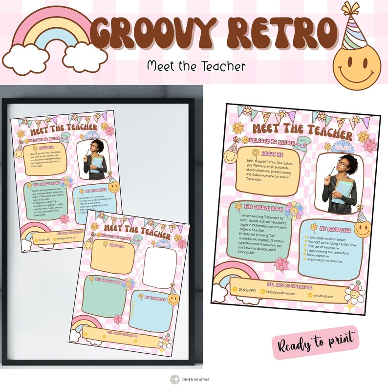 Groovy Retro Pastel Themed Classroom Decor Bundle Editable - Etsy