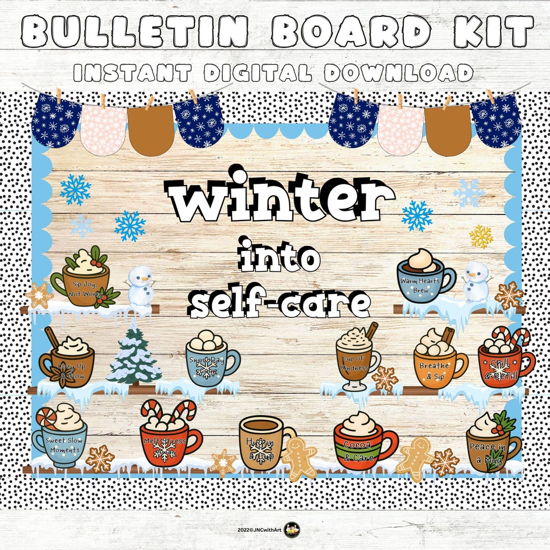 Winter Kindness Bulletin Board Kit | Classroom Mental Health Decor (PDF ...