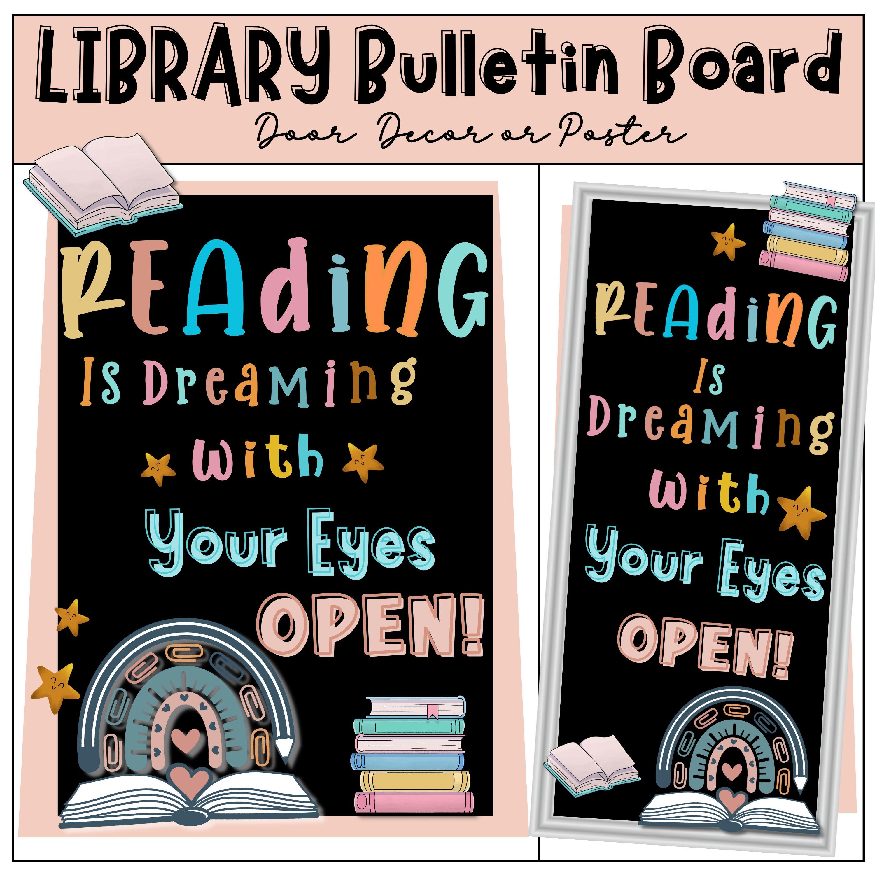 Reading Bulletin Board Kit | Library Classroom Door Decoration ...