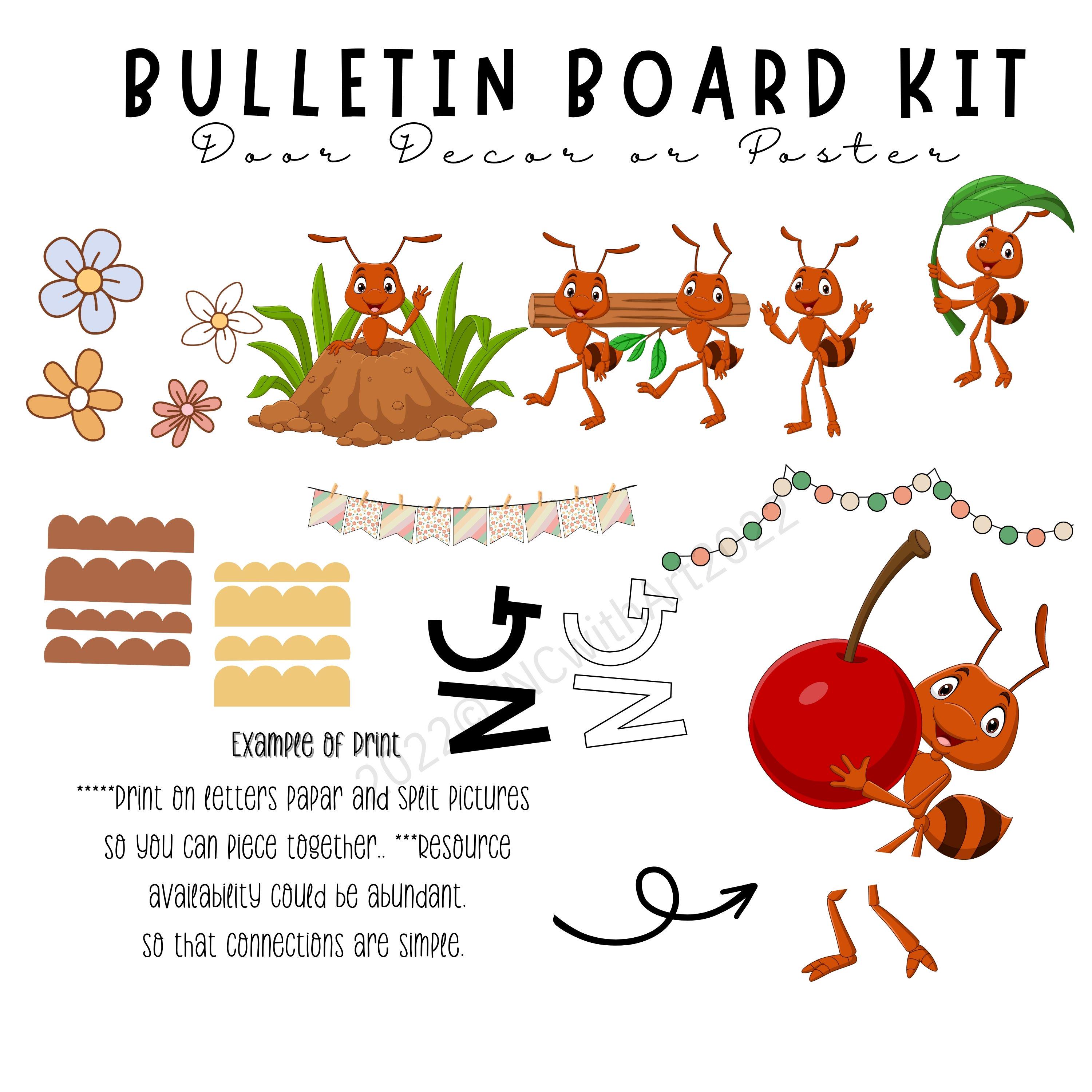 Marching Into Spring Bulletin Board Kit | Ant Theme Classroom Decor ...