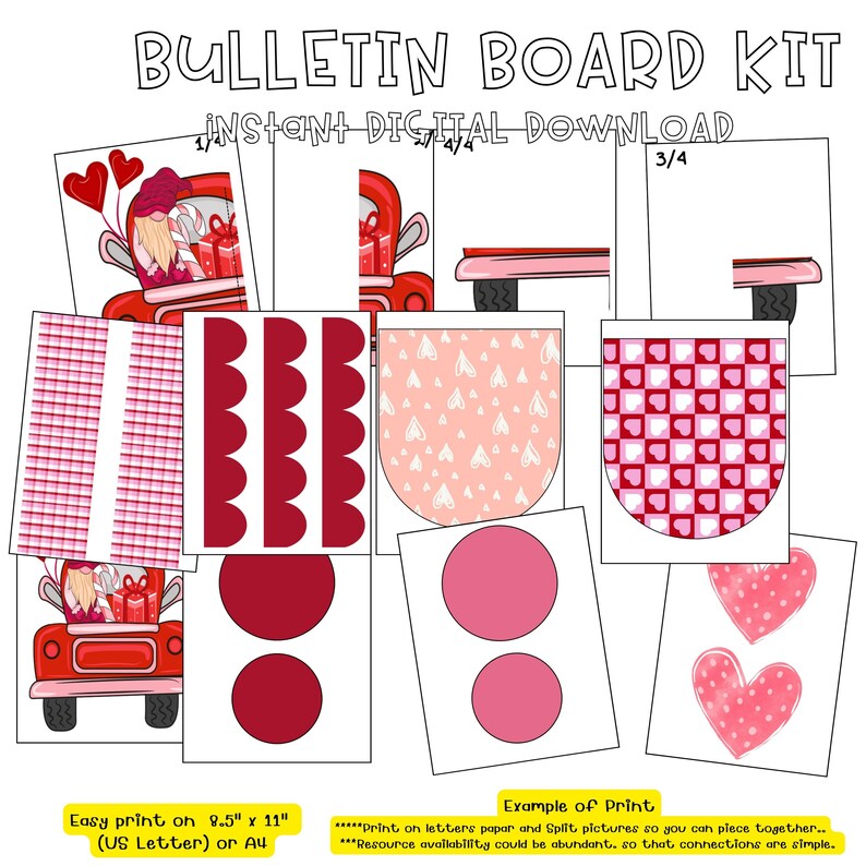 Valentine Bulletin Board Kit | Latte Classroom Decor | Gnome Love ...