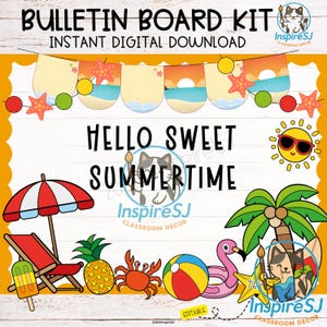 Summer Bulletin Board Kit, Classroom Door Decor, End of Year Bulletin ...