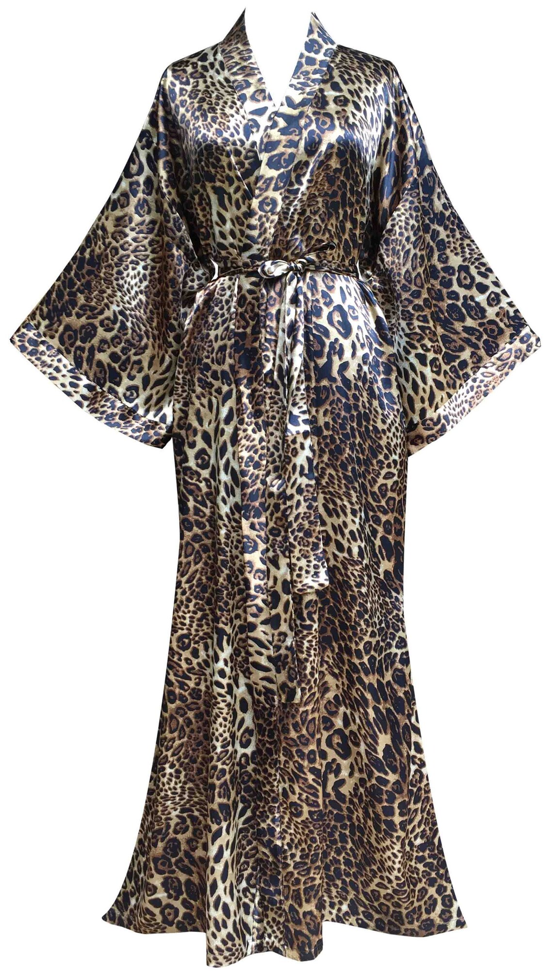 Women's Kimono Robe Long Nightgown Tiger Print Plus size Etsy