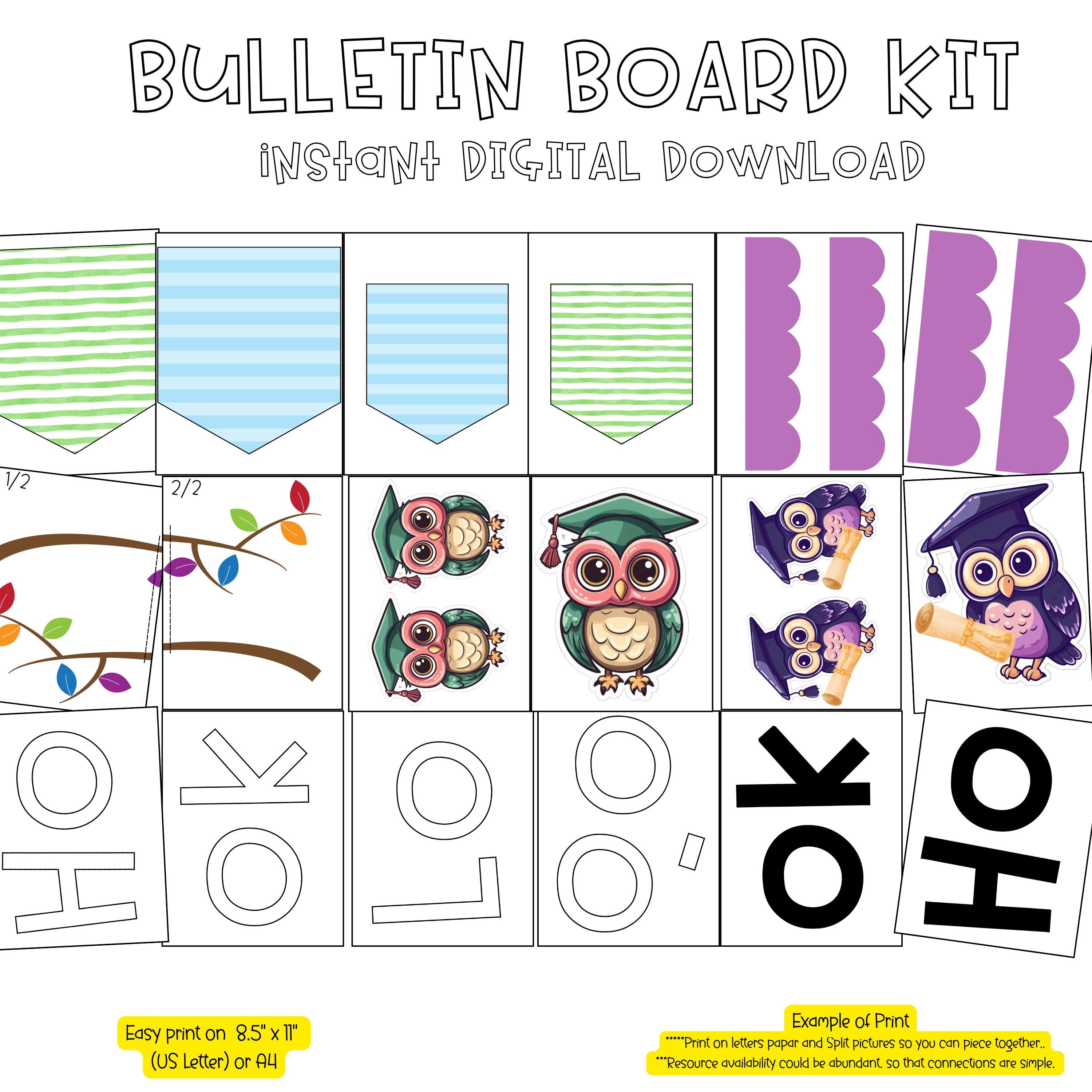 Owl Graduation Bulletin Board Kit | Editable Class of 2026 Decor | End ...