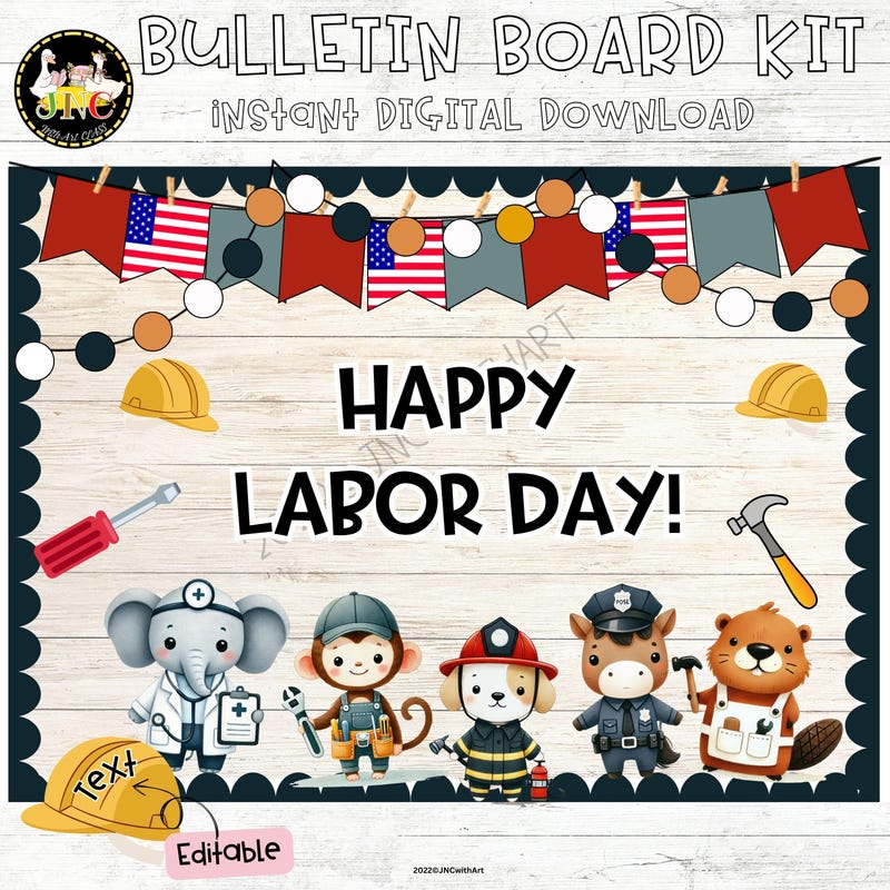 Labor Day Bulletin Board - Etsy