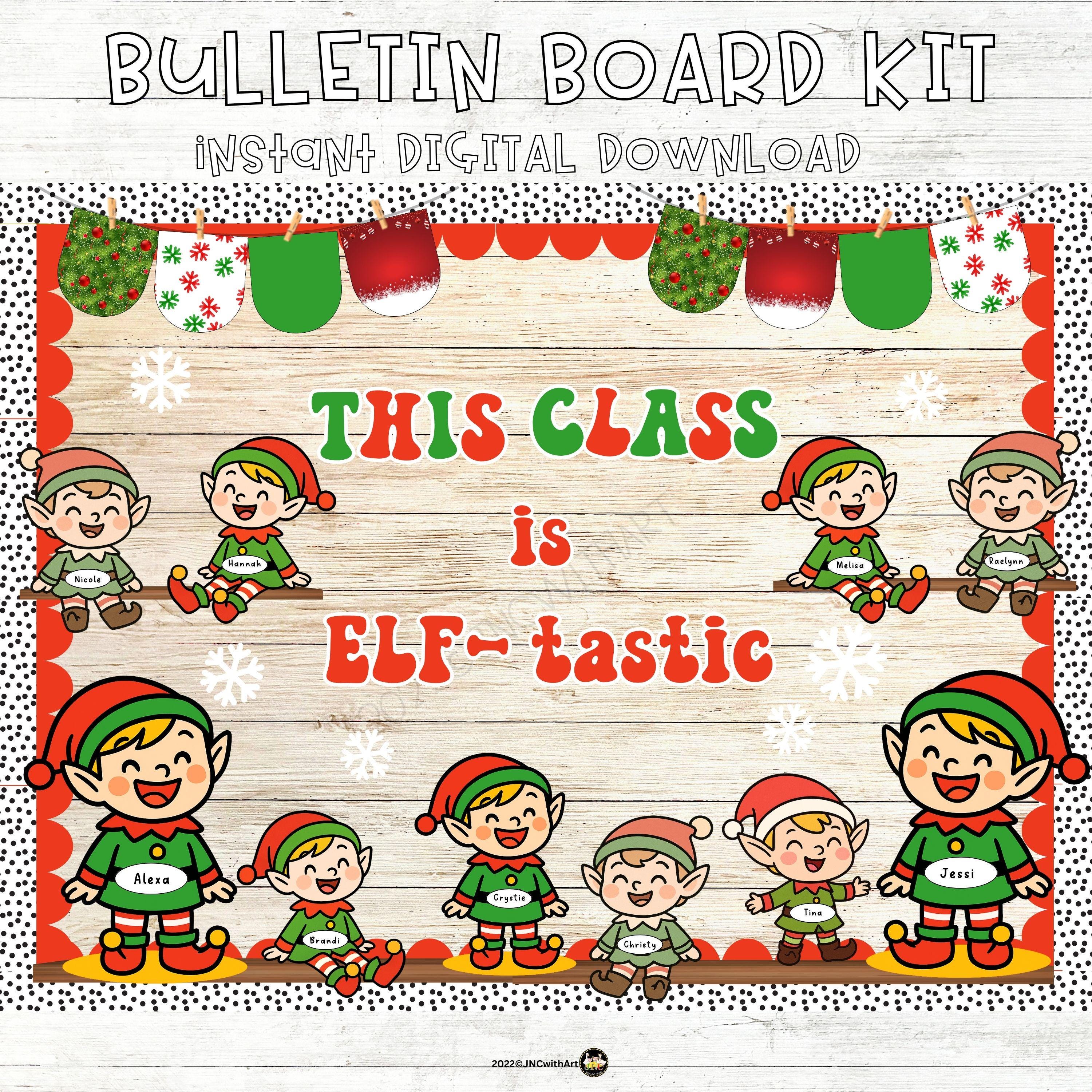 Elf Bulletin Board Kit: Christmas Classroom Decor (digital Download) - Etsy