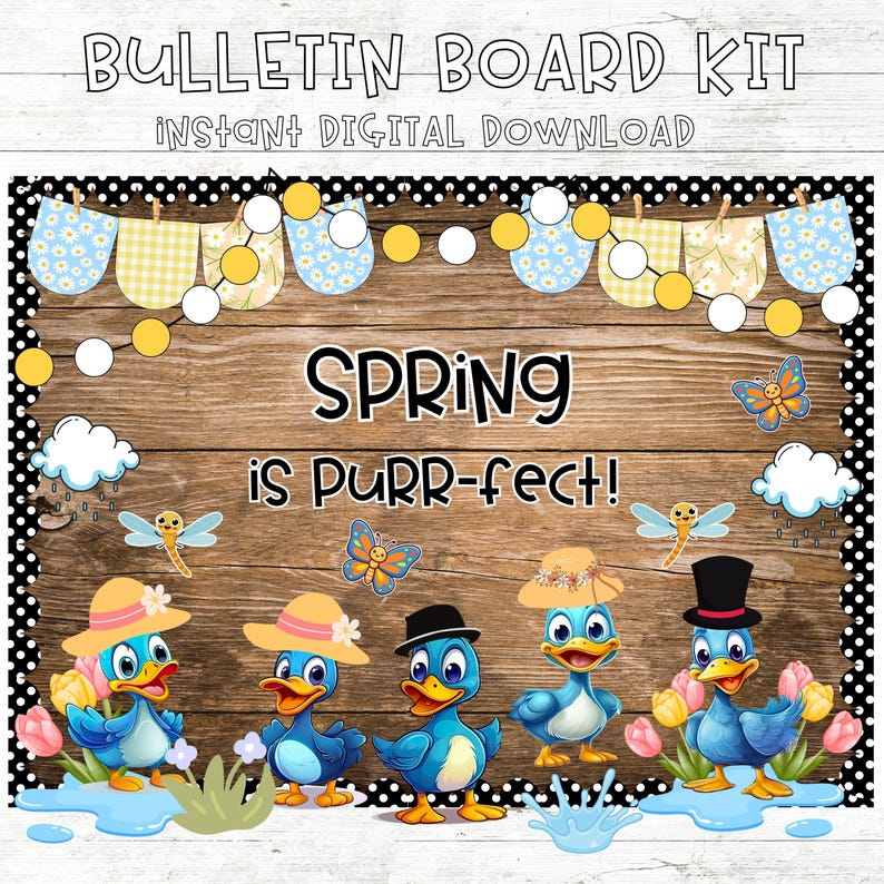 Quack Quack Spring Bulletin Board Kit | Duck Classroom Decor | April ...