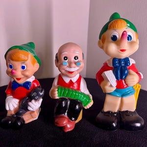 Pinocchio Rubber Toy - Etsy