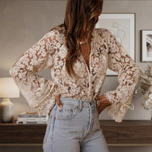 Embroidered Mesh Top - Etsy