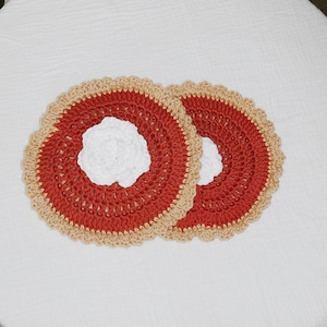 Crochet pumpkin pie pot holder