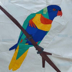 Lorikeet Foundation Paper Piecing FPP Schnittmuster DIGITAL DOWNLOAD A4