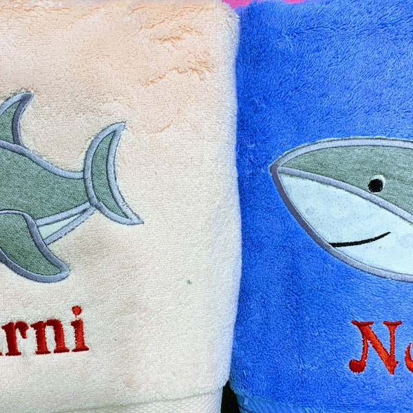 Bath towels, best bath towels for kids, Personalized kids Bath Towels  Dolphin towel, Shark Towel, Monogrammed towels, Personalized gifts