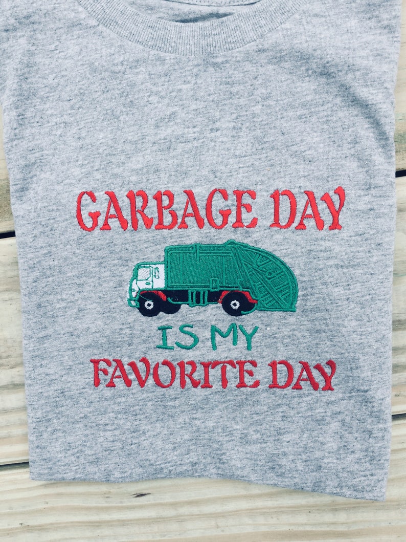 Garbage Truck Toddlers Shirts Garbage Day is My Favorite Etsy