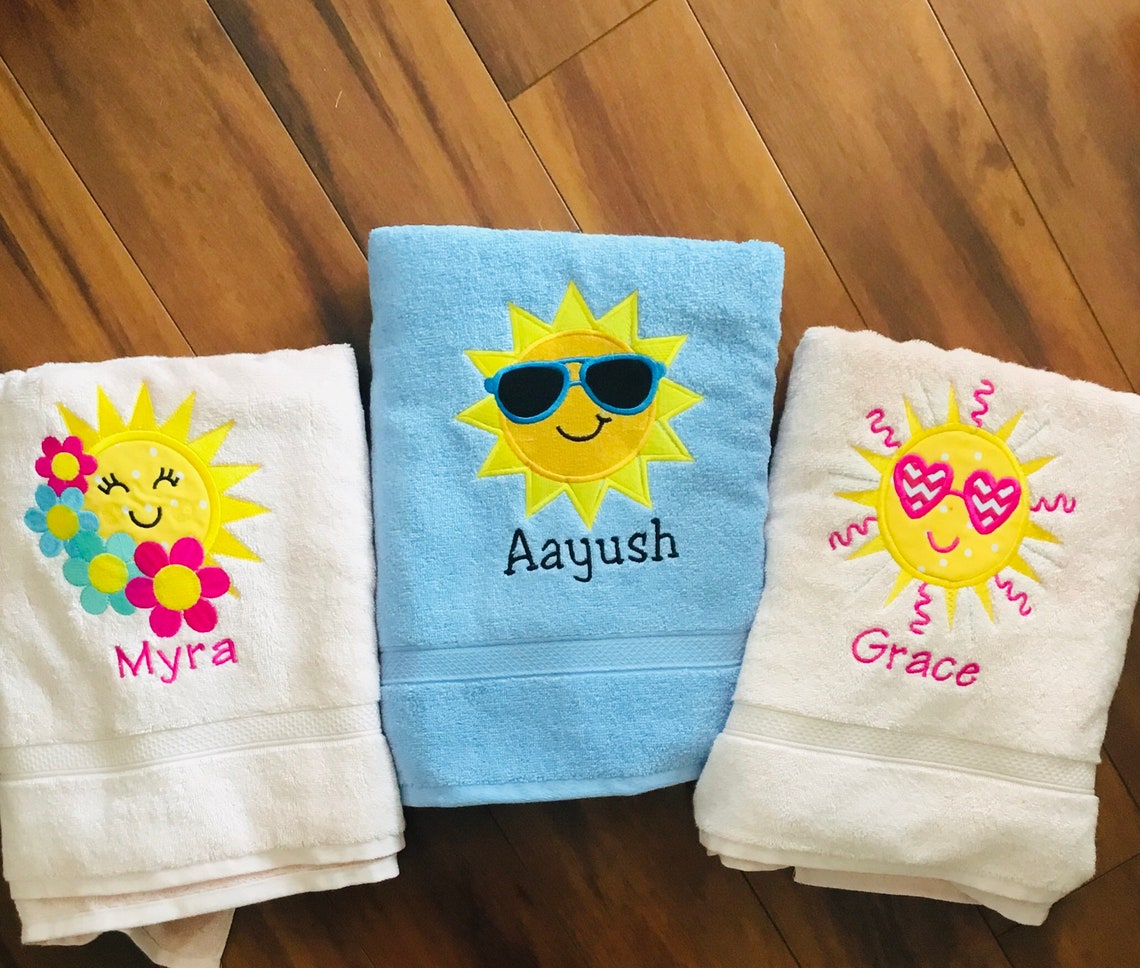 Personalized Kids Bath Towel . Custom Towels Any Theme - Etsy UK