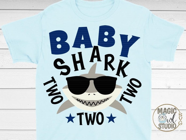 Baby Shark shirts for boys or Girls, Birthday baby shark t-shirts, image 5