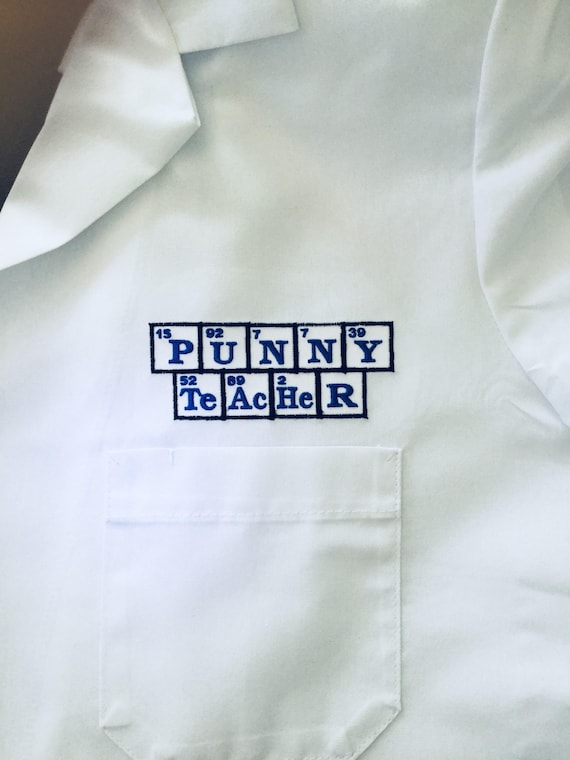 Medical Lab Coats Periodic Table Names Personalized With Etsy