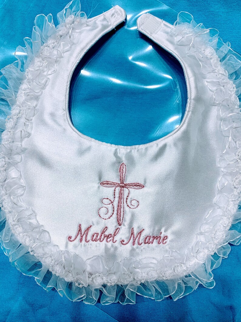 Baptism Bibs Christening Bibs Baby Bibs Baby Girl Baptism Etsy