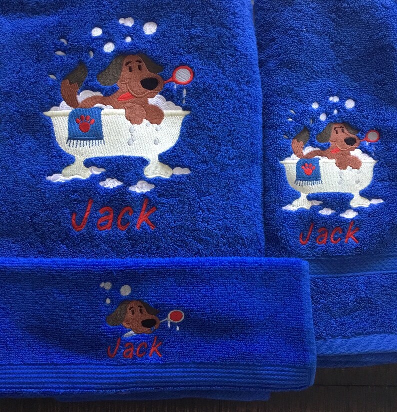 Kids Bath Towels Personalized Makes a Great Gift Dog Bath Etsy