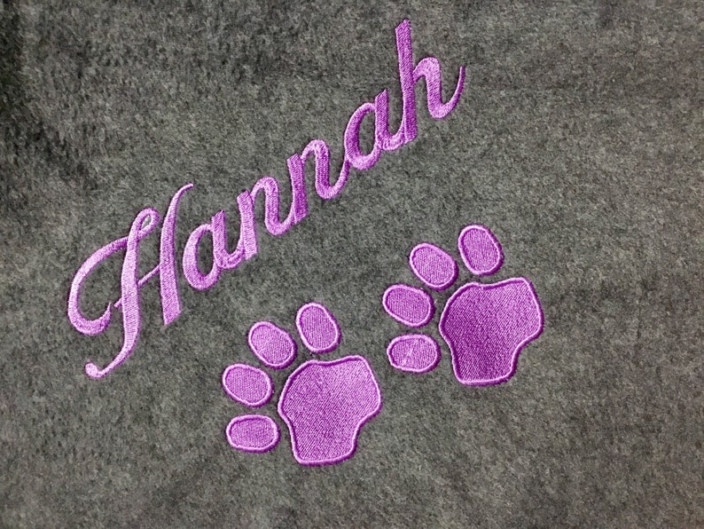 Personalized Dog or Cat Blankets Large size for you and your pet to snuggle, or for large size dog image 5