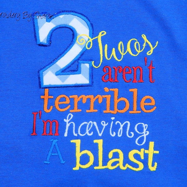 Terrible Two's, Two year olds, Age 2, Birthday Gifts, toddler t-shirts, Boys 2nd birthday, Girls 2nd birthday