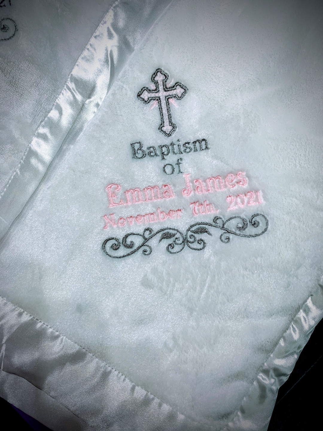 Baptism Blankets Bibs and Gifts Keepsakes Personalized Etsy